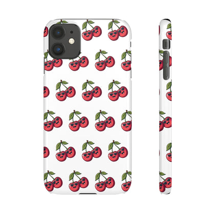 iPhone Snap Case Handyhülle Happy Cherry Design