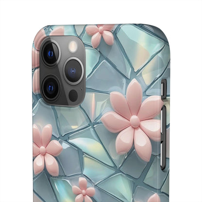 Snap Case Elegante Florale iPhone Handyhülle mit 3D-Effekt