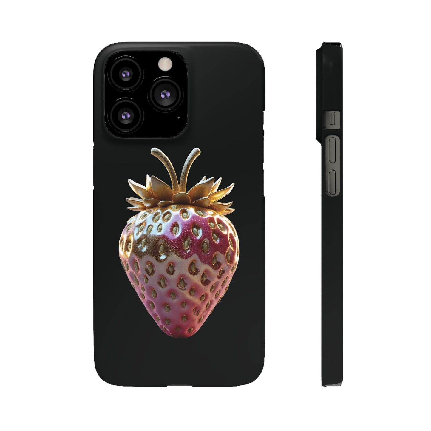 Snap Case iPhone Handyhülle - 3D Effekt Erdbeeren