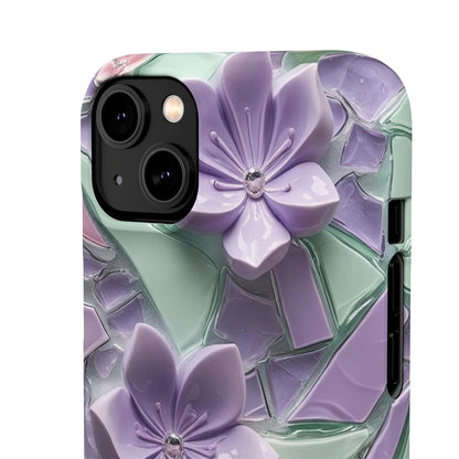 Snap Case Elegante Florale iPhone Handyhülle mit 3D-Effekt