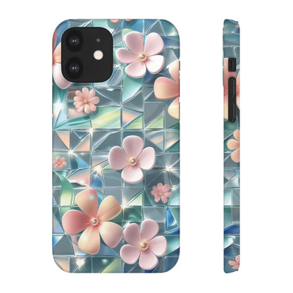 Snap Case iPhone Handyhülle mit 3D-Effekt Blumenmuster