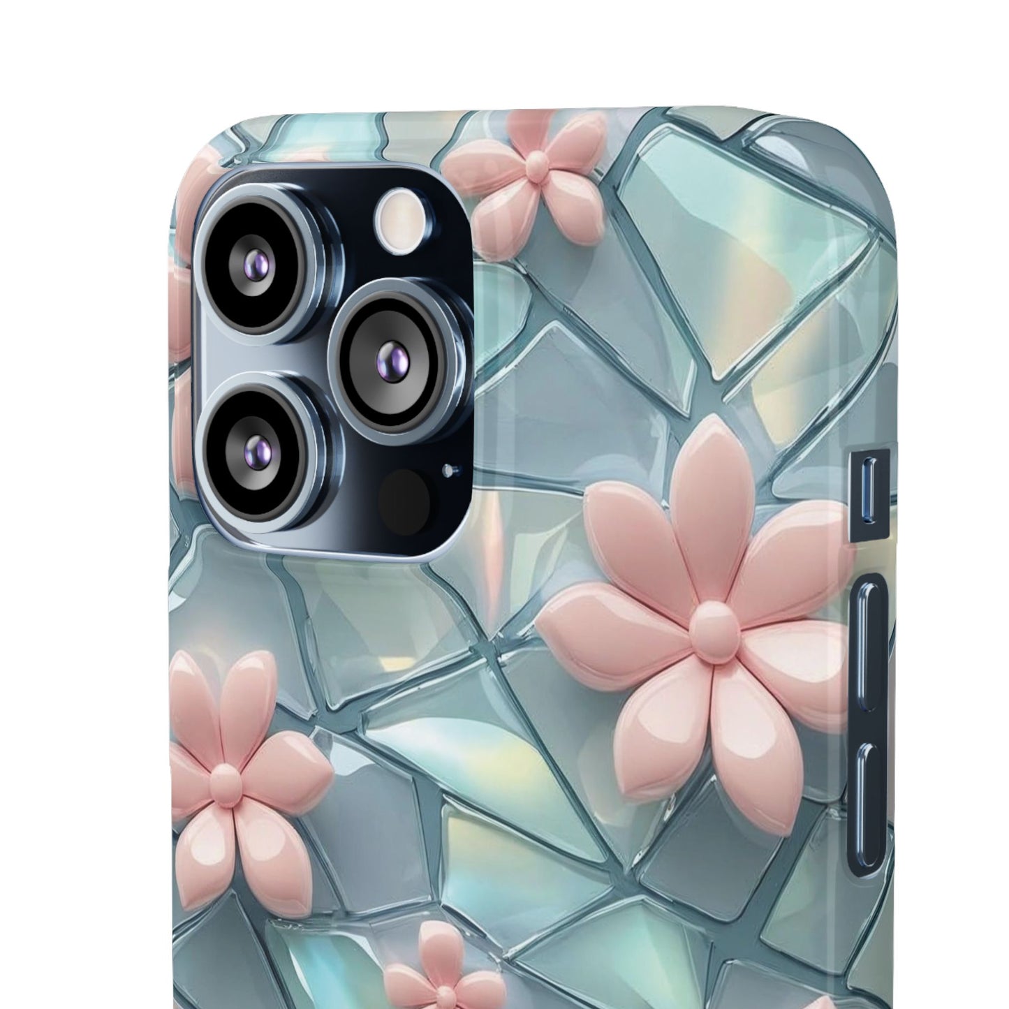 Snap Case Elegante Florale iPhone Handyhülle mit 3D-Effekt