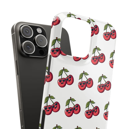 iPhone Snap Case Handyhülle Happy Cherry Design