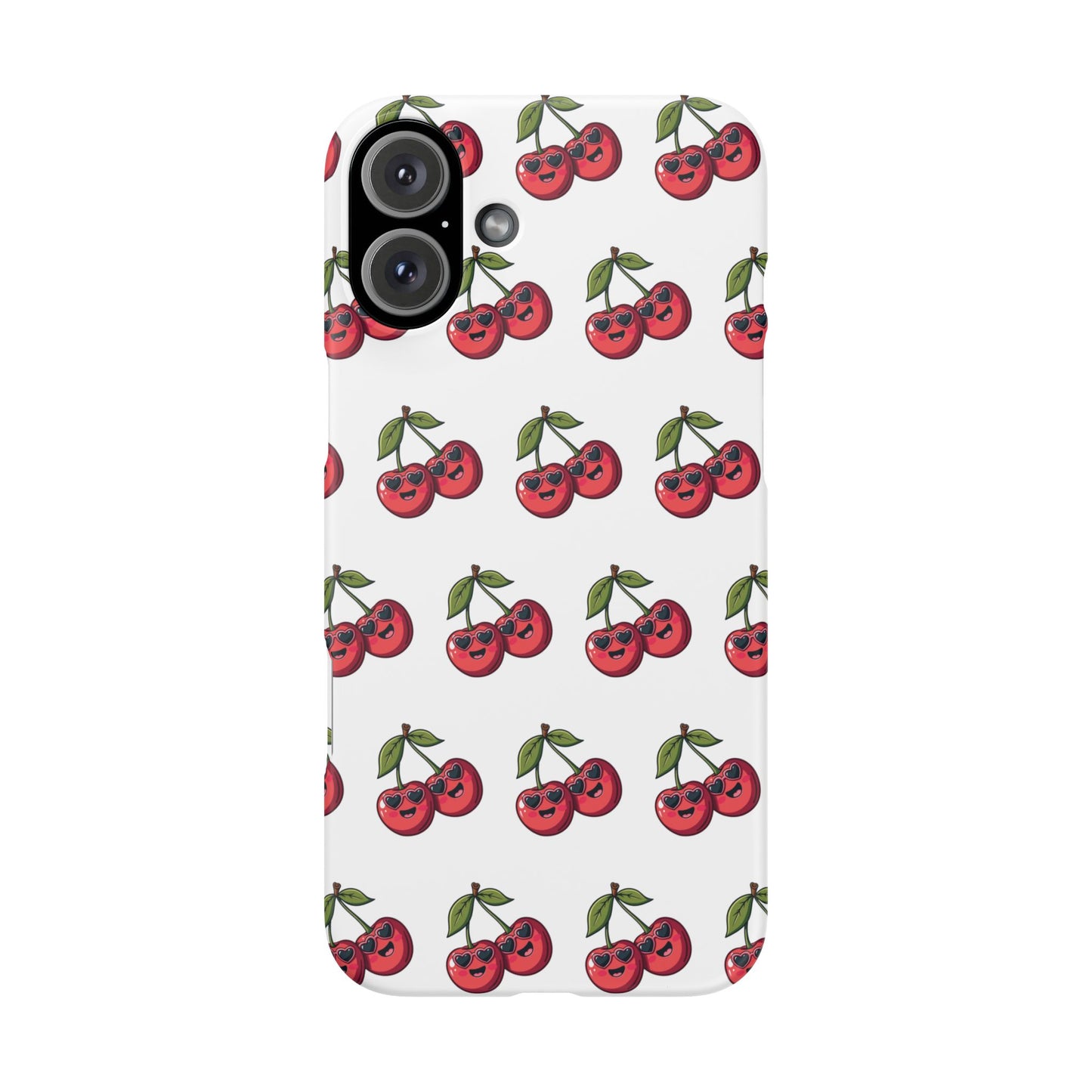 iPhone Snap Case Handyhülle Happy Cherry Design