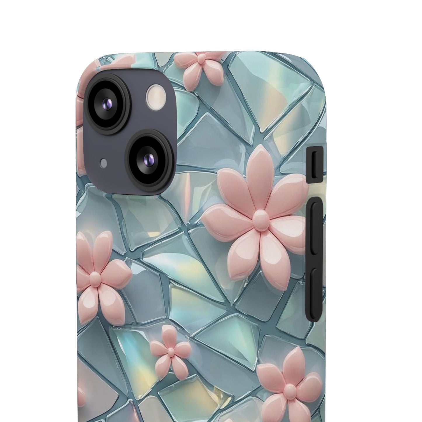 Snap Case Elegante Florale iPhone Handyhülle mit 3D-Effekt