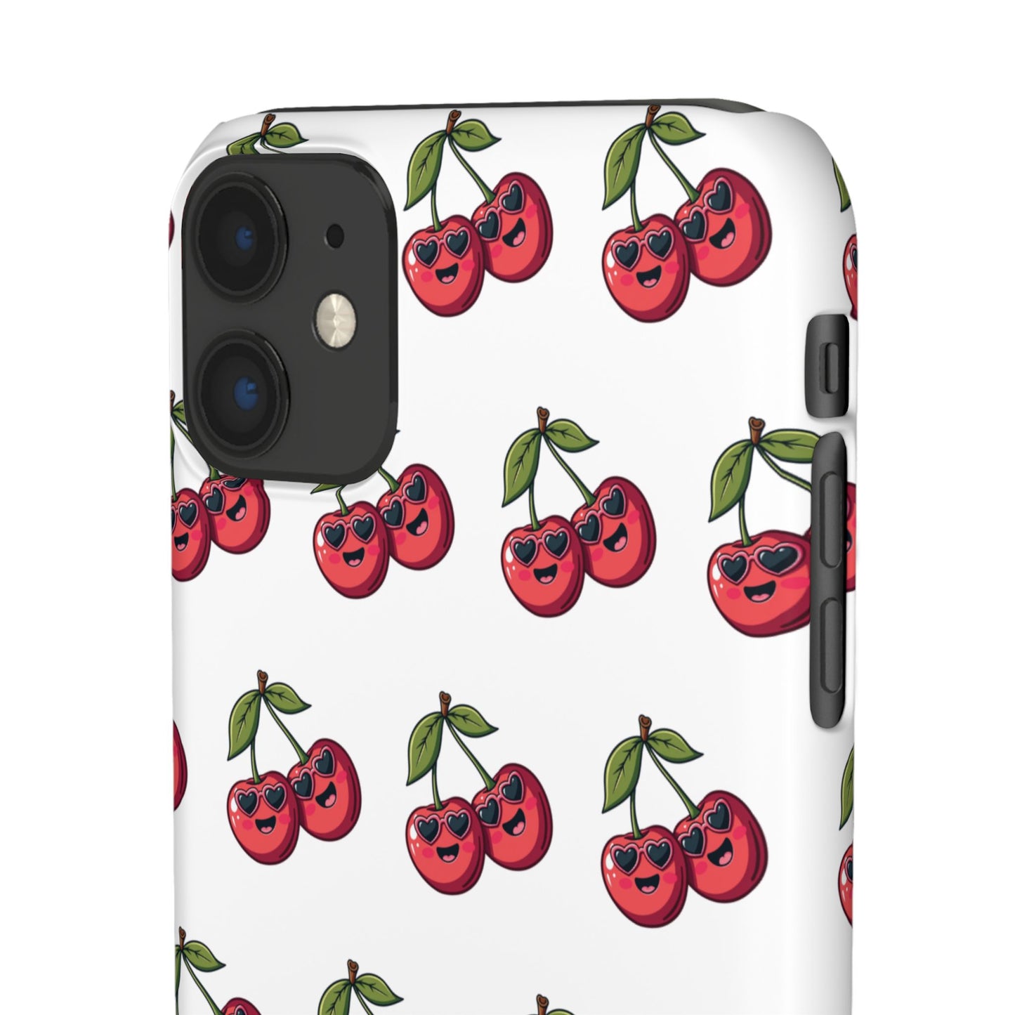 iPhone Snap Case Handyhülle Happy Cherry Design