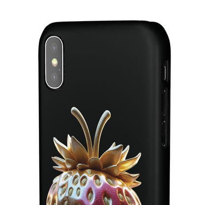 Snap Case iPhone Handyhülle - 3D Effekt Erdbeeren