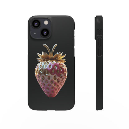 Snap Case iPhone Handyhülle - 3D Effekt Erdbeeren