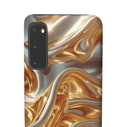 Snap Case Samsung Handyhülle – Gold Dynamic Liquid 3D Effekt