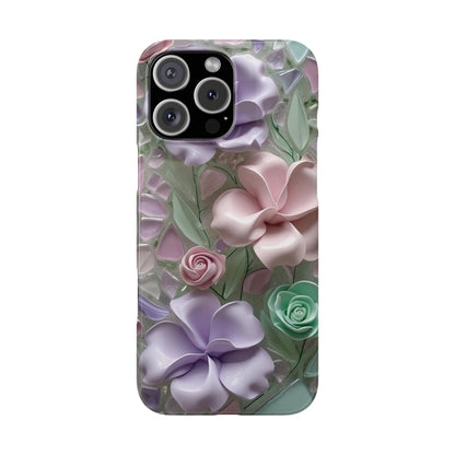 Snap Case Elegante Florale iPhone Handyhülle mit 3D-Effekt